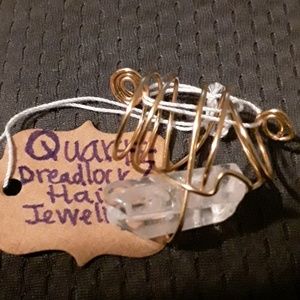 Quartz dread/hair jewelry